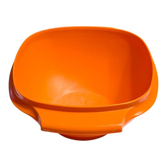 VTG Tupperware Plastic Orange Square Storage Bowl Container 840-5 NO LID USA - Picture 5 of 7